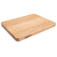 John Boos Chop-N-Slice Wood Cutting Board with Eased Corners, Maple picture