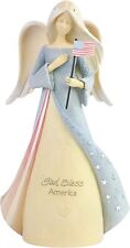 Enesco Foundations Patriotic God Bless America Angel Figurine, 7.76 Inch picture