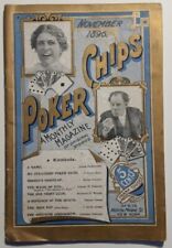 Very Rare November 1896 Poker Chips Magazine Final Issue Before White Elephant picture