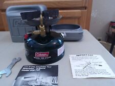 1987 COLEMAN MODEL 508 CAMPING STOVE SINGLE BURNER CAMP STOVE W/  CASE,  MANUAL picture