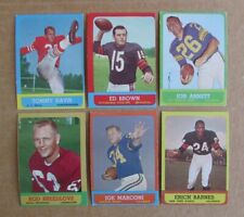 1963 TOPPS FOOTBALL CARD SINGLES COMPLETE YOUR SET PICK CHOOSE UPDATED 5/17 picture