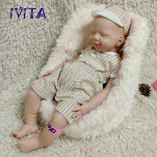 IVITA 20'' Soft Silicone Reborn Doll 7.0lbs Eyes Clsoed Sleeping Baby Boy Gift picture