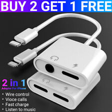 2 in 1 Dual Adapter 3.5mm Headphone & Charger For iPhone 8 PLUS X XS XR 11 12 13 picture
