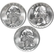 1965 1966 1967 SMS Washington Quarter Gem Run 3 Gem Special Mint Set US Coins picture