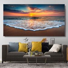 Beach Sea Ocean Canvas Painting Wall Art Posters Landscape Canvas Print Pictures picture