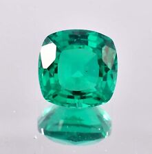 Natural Green Zambian Emerald Flawless Cushion Cut Loose Gemstone GIT Certified picture
