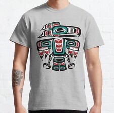 Haida Tlingit Native Raven Totem Classic T-Shirt picture