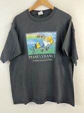 Vtg Delta Perseverance Graphic T Shirt Black XL Knit In USA Short Sleeve picture