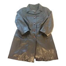 Womens Vtg Made In Italy Brown Leather Jacket Mid Length Size XL Pianeta Pelle picture