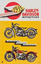 AWESOME VINTAGE HARLEY DAIVDSON MOTORCYCLE 1935 POSTER picture
