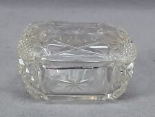 Early 20th Century Czech Bohemian Cut Crystal / Cut Glass Trinket Box picture