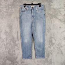 Madewell Jeans Women 31 Blue Perfect Vintage Straight High Rise Denim Stretch picture