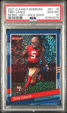 RARE 2021 Clearly Donruss Trey Lance Gold Holo Numbered /5 Rookie PSA 10 POP 1/1 picture