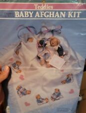 Banar Designs Baby Afghan Kit Teddies Counted Cross Stitch  New picture