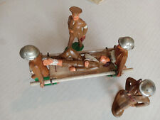 Manoil Barclay Vintage LOT Stretcher Bearers Wounded Doctor Marcher Guard Metal picture