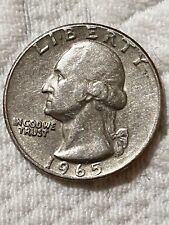 Rim Error Coin Rare 1965 Liberty Washington Quarter No Mint Mark picture