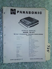 Panasonic sg-571 service manual original repair book portable turntable radio picture