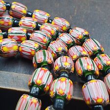 AA Vintage Very unique Pattern Glass Beads Necklace WDK-2 picture