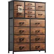 TAUS Fabric Dresser with 16 Drawer for Bedroom Tall Organizer Chest of Drawers picture