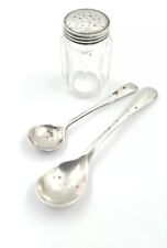 Sterling Silver Salt & Mustard Spoons & Salt Pot 1930s Adie & Gloster Job Lot picture