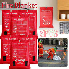 NEW 6-Pack Large Fire Blanket Fireproof For Home Kitchen Office Emergency Safety picture