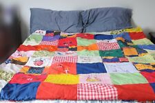 Vintage Americana Patriotic ABC Hand Made Hand Embroidered Quilt 74