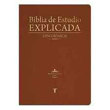 BIBLIA DE ESTUDIO EXPLICADA RVR 1960, Piel Especial Marron con Indice picture