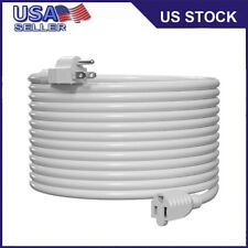 6/8/15/25 Feet Extension Cord 16/3 AWG Outdoor Heavy Duty 1875W 3 Prong White US picture