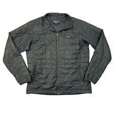 Patagonia Jacket Mens L Large Grey Nano Puff PrimaLoft Full Zip Lightweight picture