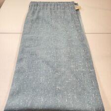 vintage sears curtain panel solid blue blend usa rod pocket mcm picture