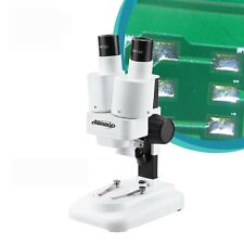 20X Binocular Stereo Microscope with LED for PCB Solder Repair Tool HD Vision picture