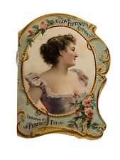 1895 Calendar Thompsons Glove Fitting Corset Die Cut Booklet Woman Mirror P676 picture