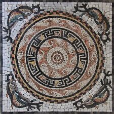 Mosaic Marble Roman Patterns GEOMETRICAL Floor Art Design  20x20 Inches picture
