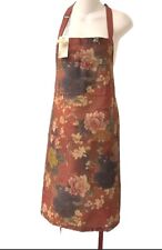 Johnny Was Embers Apron Rust Gold Ivory Flowers Pockets Adjustable Strap NWT$78 picture