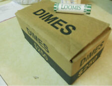 One Box (50 Rolls $250) Unsearched Roosevelt Dimes, Bank Rolled, Denver Area picture