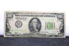 1934 St. Louis $100 One Hundred Dollar Bill Federal Reserve Note Lime Green picture