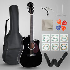 12 String Full-Size Cutaway Thinline Acoustic-Electric Guitar with Gig Bag & EQ picture