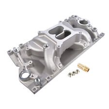 Dual Plane Vortec Air Gap Intake Manifold 2028 For Small Block Chevy 350 1996-up picture