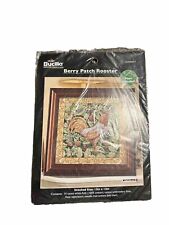 New Bucilla BERRY PATCH ROOSTER Counted Cross Stitch Kit WM45627 New Sealed picture