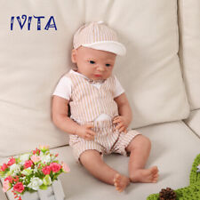 IVITA 21'' Soft Silicone Reborn Baby Doll Cute Blue Eyes Baby Boy 5400g picture