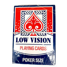 Carta Mundi Low Vision Poker Size Playing Car Deck Brand New & Factory Sealed picture