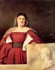 Art Oil painting Tiziano Vecellio - Portrait of a Woman called La Schiavona 24
