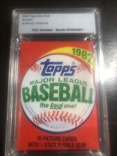 1982 Topps Baseball Wax Pack Certified Authentic Unopened And Encapsulated picture
