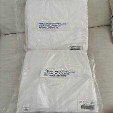 PAIR Restoration Hardware Cloud Classic Armless Slipcover Per Text Linen White picture