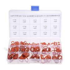 225Pcs Silicone Rubber O-Ring Assortment Kit Seal Gasket Set Red for Sealing picture