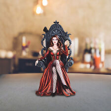 Gothic Red Fairy Witch on Throne Chair 12