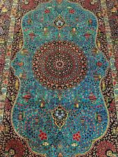 Authentic Hand-made silk Rug 6.45 X 4.37 Feet picture