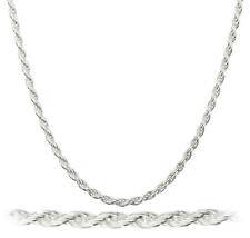 2MM Solid 925 Sterling Silver Italian DIAMOND CUT ROPE CHAIN Necklace Italy picture