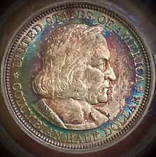 1893 Columbian Expo Commemorative 50c PCGS MS63 Beautiful Toning CAC picture
