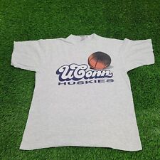 Vintage UCONN Huskies Basketball Athletic Shirt XL-Short 24x29 Gray Apparel USA picture